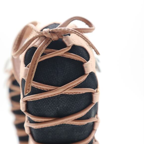 Alaïa Ballerina Coquette Lace Up Ankle Strap Wedges Size 37.5 - Picture 8 of 16